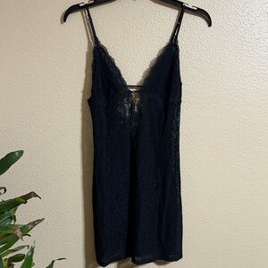 Victoria's Secret Black Lace Chemise